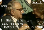 Sir Nicholas Winton who organised the rescue and passage to Britain of about 669 mostly Jewish Czechoslovakian children destined for the Nazi death camps before World War II in an operation known as the Czech Kindertransport.